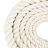Baumwollseil Seil Kordel Kordelband 4mm 25M Tau Seil Cotton Rope Baumwollkordel Dickes Seil Makramee Garn Regenbogen DIY Set Garten Balkon Haus Deko Seil Beige
