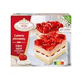 Conditorei Coppenrath & Wiese Erdbeer-Joghurt-Blechkuchen Cafeteria fein & sahnig, 6 Stück, 600g (Tiefgefroren)