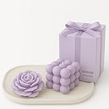 Duftkerzen-Geschenk-Set, Geschenk für Mädchen, Heimdekoration, Aromatherapie, Sandelholz, Fragnance, Geschenk, Duftkerze für Freunde und Paare, 100 % Sojawachs, umweltfreundliche Kerze, 2 Stück