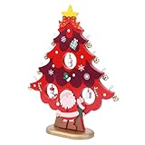 GRADENEVE Weihnachtsbaum Aus Holz Mit LED Lichtern Stilvolle Tischdekoration Für Weihnachten Gemütliche Atmosphäre Batteriebetrieben Ideal Für Festliche Anlässe Und Festliche Stimmung