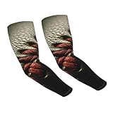 DUWAA Sport-Kompressionsarmstulpen mit Baseball-Spitze, Nahaufnahme, 3-Druck, für Herren und Damen, UV-Schutz, Armstulpen, zum Laufen, Autofahren