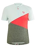Ziener Unisex Kinder Nacis Fahrradtrikot Radtrikot Mountainbike Rennrad atmungsaktiv schnelltrocknend elastisch kurzarm , Signal Peach, 152 EU