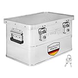 Trucky Aluminium Box mit Deckel Silber Alu Kiste Alukiste Auswahl Transportbox Metallbox Aufbewahrungsbox Boxen Abschliessbar Metallkiste, Größe: 30 L
