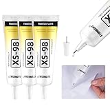 Textilkleber Stoffkleber Waschmaschinenfest 60 ml Textilkleber für Stoffe, Stoffkleber Textilkleber für Alle Naturfasern, Stoffe Polyester Jeans, Transparent Fabric Glue (3 Stück 20 ml)