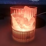 Gosyfeti Salzlampe mit Farbwechsel, natürliches Nachtlicht, Zen, Aromatherapie, Yoga, Spa, Meditation (Cylindrisch)
