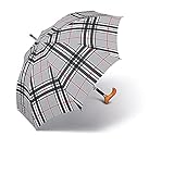 happy rain selection Stützschirm mit Fritzgriff aus Holz mit Automatik stabil windfest - Hellgrau (83 cm)