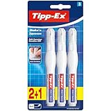 Tipp-Ex Korrekturstift Shake 'n Squeeze, je 8ml, 3er Pack, Ideal für das Büro, das Home Office oder die Schule