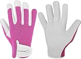 WESTWOOD FOX Arbeitshandschuhe Herren Leder Schnittfeste Handschuhe für Garten Gartenhandschuhe Damen Dornensicher, Gartenhandschuhe Dornenfest Gartenarbeitshandschuhe (Rose, M)