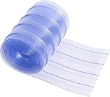 Poweka Streifen für Hundehütte, Transparenter Plastikstreifen Vorhang 3,6 m x 20 cm für Bastelprojekt, PVC-Umreifungsvorhang Industrieller Elastischer Vorhang (1.68, Kilogramm)