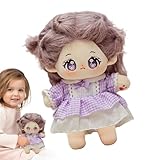 Plüschpuppe, Plush Girl Doll, Cartoon Mädchen mit Kleidplüsch Rastpuppe, Dress -up -Spielzeug, Home Display Dekoration für Wohnzimmer, Schlafzimmer, Babyzimmer