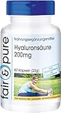 Fair & Pure® - Hyaluronsäure Kapseln 200mg - 60 Kapseln - hochdosiert - fermentiert - vegan - ohne Magnesiumstearat