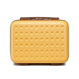 KONO Kosmetikkoffer Schminkkoffer Koffer Beauty Case 31 x 22 x 18 cm,Gelb