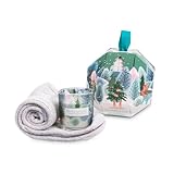 Heart & Home Kerzen- und Socken-Geschenkset – veganfreundliche Soja-Mischung – weiche, warme Socken für Weihnachtsgeschenke und Raumduft