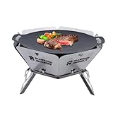 Tragbarer Campingkocher, Lagergrill, sechseckiger Grillrost für , tragbare Holzkohlegrills, Lagerfeuer-Grills, Grills zum Kochen