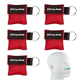 5 Stück Beatmungsmaske Erste Hilfe,Beatmungsmaske Schlüsselanhänger,Cpr Maske Face Shield,Beatmungstuch Schlüsselanhänger,Beatmungsmaske Mit Rückschlagventil Und Beatmungstuch,Für Auto & Unterwegs