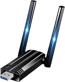 USB WLAN Stick Adapter für PC - Internet Stick 1300Mbps USB 3.0 Dual Band 2.4GHz/5.8GHz WLAN Adapter PC mit 2 x 5dBi Antenna PC/Laptop, Kompatibel mit Windows 11/10/8/7/Vista/XP, Mac OS 10.9-10.15