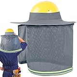 Xistuoz Schutzhelm, Schutzhelm, Vollkrempe, Nackenschutz, Bauarbeiter-Schutz, hohe Sichtbarkeit, Sicherheitshelme, Zubehör für Baustelle