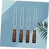iplusmile 4 Stücke Fleisch Stahl Outdoor Bbq Grill Grill Spieße Grillen Grill Grill Stick Holz