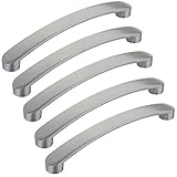 5 Stück Möbelgriffe SW111 BA 160 mm Edelstahloptik Schrankgriff Länge 180 mm Küchengriff Breite 19 mm Schubladengriff Höhe 26,5 mm von JUNKER Design