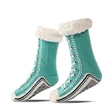 Jeeeun Ultra-Thick Cashmere Slipper Home Socks, Cashmere Slipper Socks, Cashmere Slipper Socks for Women (Blue,One Size)
