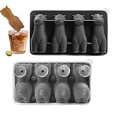 Niedliche Eiswürfelform – Tier-Eisform, Alpaka-Form, 4 Mulden, Silikonformen, Küchenwerkzeug für Whiskey, Cocktails, Tee, Kaffee, Cupcake-Topper