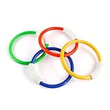 Boxwizard 4 Stücke Kinder Tauchringe Pool Spielzeug Tauchen Wasser Schwimmen Spiel Set Unterwasser Tauchbecken Kind Schwimmbad Ringe Sommer Strand Wasserspiel(Bunt)
