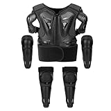 GjnjfdF Motorradkörperpanzer Für 5 Bis 12 Jahre 5 Stück Kinder Motocross Körperpanzer Weste Mit Kniescheiben Ellbogen Pad Motorrad Rüstungen Schutzausrüstung Set Rennsicherheit Rüstung Skateboar