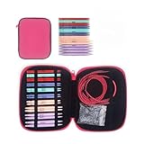 Austauschbares Stricknadel-Set, 3 mm - 6,0 mm, mit Etui, ABS, Rundstricknadeln zum Weben, Stricken, 10 Paar