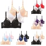 3er Pack BH Damen mit Bügel Fraun Spitzen BH Set mit verstellbarem Push Up BH Sexy BH Mädchen Atmungsaktiver Weich Bequemer Unterwäsche Bra für Alltag