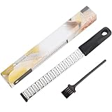 TAIHE Edelstahl Käsereibe, Zester Reibe, Parmesanreibe, Muskatnuss Reibe, Zitronenreibe, Ingwerreibe - Spülmaschinenfest, mit Reinigungsbürste