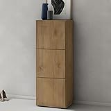 doporro Schuhschrank Schuhregal Schmal Schuhkommode 45 cm Schuhschrank in Kerneiche Holz Aufbewahrung für Schuhe mit 6 Fächern Schuhschrank02