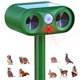 Katzenschreck Ultraschall 2025 Upgrade, Solar Tiervertreiber, PIR-Bewegungssensor, Katzenabwehr für Garten, Marderschreck für Katzen, Hunde, Vöel, Mäse, Marder