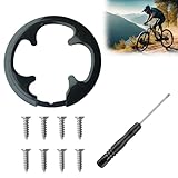 Rbleote Kettenschutz Fahrrad,4 Loch Kettenblattschutz Abdeckung,Kettenschutz Mountainbike,Passend für 42,44 Zähne Fahrräder und Mountainbikes,mit 8 Schrauben und 1 Schraubendreher