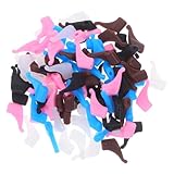 Operitacx 50 Paare Brillenohrhaken Ohrhülsen mit Brillen Brillenzubehör Brillenohrhalter Silikon -Tempelspitzen Brillenschutz Brille Retainer Haken Tipps zum Ende der Brille