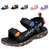 Fadezar Sandalen Mädchen Jungen Sport Outdoor Sandalen mit Klettverschluss für Kinder Bequeme Wandersandale Sommer Schwarz EU 33 (CN 32)