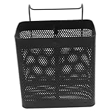 Garneck Edelstahl Besteckhalter mit Fächern Großer Küchenutensilien Organizer mit Ablauflösung Silberfarbene Aufbewahrungsbox für Essstäbchen und Besteck für Küchenarbeitsplatte und