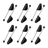 Xmart 6 paar Schuhspanner Herren Schuhstrecker aus Kunststoff Schuhspreizer Praktische Shoe Tree Verstellbare mit Metall Spiralfeder für Herren Sportschuhe Lederschuhe Größe 39~47 Schwarz