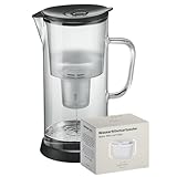 SILBERTHAL Wasserfilter Glas Karaffe 2,7 Liter - Kompatibel mit Maxtra - Reduziert Kalk und Chlor im Trinkwasser