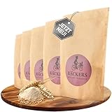 BÄCKERS® Dinkelrolle Brotbackmischung, Vollkorn, Ohne Zusatzstoffe, Vegan, Reich an Ballaststoffen, Mit Sonnenblumenkernen und Sauerteig, 5 x 350g