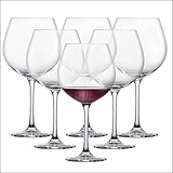 SCHOTT ZWIESEL Rotweinglas Burgunderpokal Classico (6er-Set), klassische Burgundergläser für Rotwein, spülmaschinenfeste Tritan-Kristallgläser, Made in Germany (Art.-Nr. 123655)