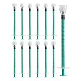 10 Stück Spritzen 1ml Kolostrum Spritze, Einwegspritze ohne Nadel Luer-Lock Steril Dosierspritze für wissenschaftliche Labore, Flüssigkeitsmessung, Fütterung Haustiere