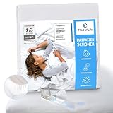 100% wasserdichter Matratzenschoner, Hygienische, atmungsaktive Matratzenauflage, Anti-Allergie Matratzenschutz 60x120, Wasserfester Rundumbezug, Dermatologisch getestet, Anti-Milben Bezug 60 x 120 cm