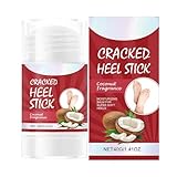 Balsamstift zur Reparatur von rissigen Fersen, tief feuchtigkeitsspendende Formel, 40 g, feuchtigkeitsspendende und risshemmende Fußcreme, rollt auf trockene, rissige Fersen auf, zieht schnell ein, sp