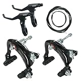 CYSKY Fahrrad Bremsen Set, Vordere und hintere C-Typ Bremssättel, inkl. Innen- und Außenzüge und Fahrradbremshebel Kit für MTB Straßenfahrrad (Schwarz)