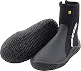 CRESSI Unisex-Adult Reeftech Boots 5mm XL (44/45 EU) 5 mm Schwarz Neoprenstiefel mit Doppeltem Futter, ideal für Wassersport
