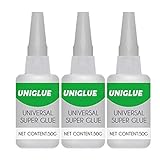1/2 / 3PCS Uniglue Universal Wasserdichter Superkleber Starker Kunststoffkleber für Keramikharz Metallglas