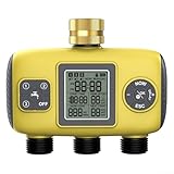 HpLive 3-Wege Automatischer Bewässerungstimer Gartenbewässerung Zeitschaltuhr Bewässerungscomputer mit Batteriebetrieb für Garten Rasen
