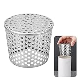 Dachrinnen Laubschutz aus Edelstahl, Regenrinnen Laubschutz, Fallrohrschutz, Laubschutz Dachrinne, Laubfang Fallrohr für Flachdachablauf, Abflüsse und Fallrohre, Dachrinne Sieb (90-110mm)