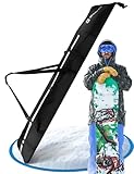 STYNGARD Snowboardtasche mit Rolltop [140 cm bis 190 cm] - Boardbag Snowboard mit wasserdichter Polsterung im Bindungsbereich - Snowboardtasche Modell Whistler