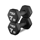 TREX SPORT Neopren Hanteln Set | Kurzhanteln 2er Set 4kg-20kg | Hanteln Frauen & Männer Set (2 x 7 kg)